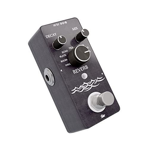 iSET Digital Reverb Guitar Pedal with 9 Modes Guitar Effect Pedal for