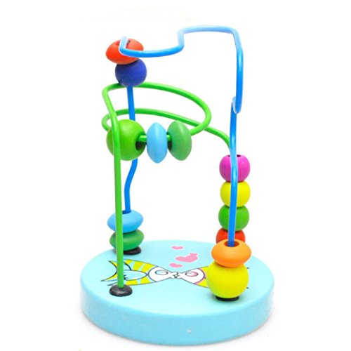 Morecome Baby Kids Educational Wooden Around Beads building blocks toys Infant Intelligence Toys (A) - Thumbnail 2