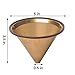 Goldenwide Stainless Steel Titanium Coated Gold Coffee Dripper Pour Over Cone