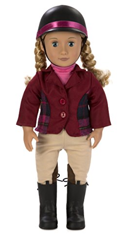 Our Generation Lily Anna Poseable Deluxe Doll Set with Riding Outfit, Award Ceremony Outfit, and "Adventure At Shelby Stables" Storybook
