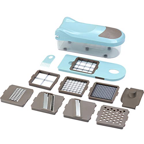 Jzenzero 8 in 1 Multi-Functional Manual Onion Chopper Vegetable Slicer Household Tool
