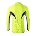 ARSUXEO Outdoor Sports Men's Slim Fit Cycling Jersey Long Sleeves Bike Bicycle MTB Shirts 6022 Green Size X-Large