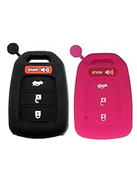 Ezzy funda de silicona para llave de auto, soporte de chamarra, protector compatible con para 2013-2017 Honda Accord Sports, Hot Pink