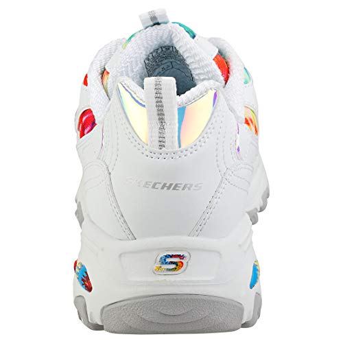 Skechers Women's D'lites Summer Fiesta Low Hi Top Sneaker Shoes Whi | eBay