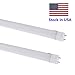 JOMITOP LED Light Tube, 45W, Replacement 100W Fluorescent Lamp Shop Lights, 8FT, T8 Single Pin FA8 Base, Dual-Ended Power, Cold White 6000K, 4500LM, Frosted Cover, AC 85-265V - 25 Pack