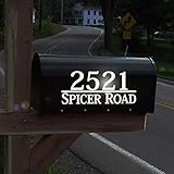 Reflective Mailbox Numbers Maribeatty Personalized White Mailbox Decal House Vinyl Address Sign