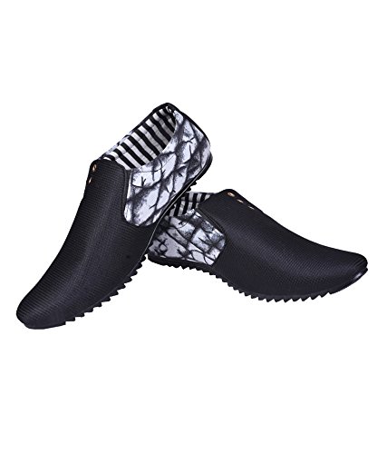 essence men's silver black casual shoe