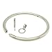 ACECHANNEL Stainless steel lockable collar necklace choker (Silver Polished, 150MM)
