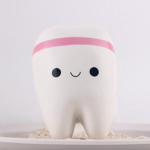 TAIlF Slow Rising Squishies Soft Toy Stress Relief Hand Wrist Toy for Adults and Kids - Pink Teeth Shape
