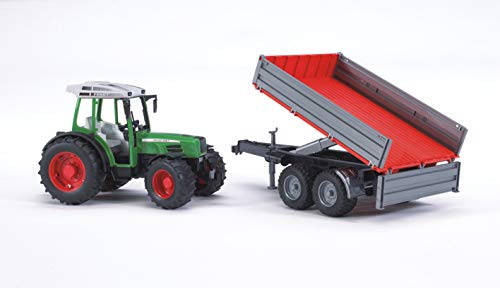 bruder 02104 - Fendt 209 S mit Bordwandanhänger - 1:16 Fahrzeuge, Traktor, Trecker, Schlepper, Kippanhänger, Transportanhänger, Muldenkipper, Landwirtschaft, Bauernhof, Spielzeug