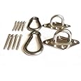 MHMYDZ 1000 lb Capacity Heavy Duty Hammock Hanging kit Ultra Durable Hammock Hooks Carabiners for Hammock Stand Hammocks Swin