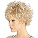 ELIM Blonde Wigs for White Women Short Curly Womens Wig Full Synthetic Hair Wigs with Wig Cap Z122