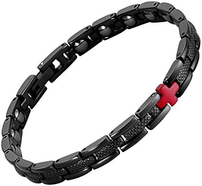 iZion Magnetic Therapy Bracelet Pain Relief for Arthritis Stainless Steel Health Wristband Gift for Men Women with Free Link Removal Tool