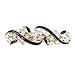 TOOGOO(R) Gold Tone Metal French Clip Faux Crystal Inlaid Blue Hairclip Barrette