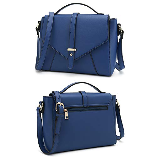 Ladies Designer Purses Cross Body Handbags Trendy Bags for Women Shoulder Bags (Blue) - Thumbnail 3