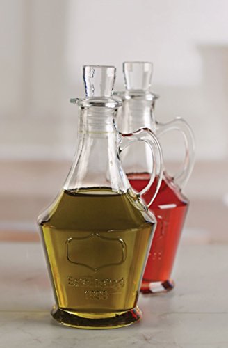 image for Circleware 66686 Yorkshire Olive Oil and Vinegar Glass Dispenser Bottl