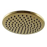 KES All Stainless Steel 8-Inch Extra Big Rainfall Shower Head Replacement Part for Bathroom Shower System Overhead Showerhead Contemporary Style Titanium Gold, J203S8-4