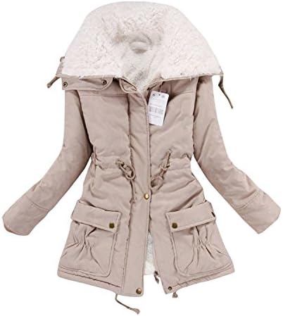 Playworld Womens Hooded Warm Winter Coats Parkas With Faux Fur Jackets Outwear