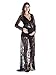 Yomoko Women Sexy Deep V-Neck Lace Maternity Photography Maxi Dress