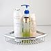 Corner Wire Shower Basket Shower Caddy Shower Soap Basket Holder Bathroom Kitchen Triangle Shelf, Solid Brass-Chrome Finish