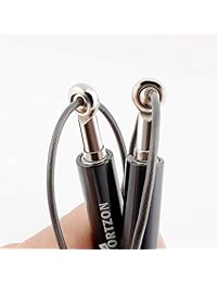 Portzon Jump Rope, Non-Slip Aluminum Handle, Adjustment Length, Built-in 360° Rotating Ball Bearing Portable for Fitness Training Equipment