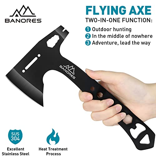 BANORES Throwing Axes Throwing Knives 3 Pack Set Protective Nylon