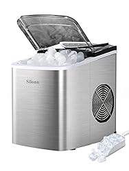 Silonn Ice Makers Countertop 9 Bullet Ice Cubes