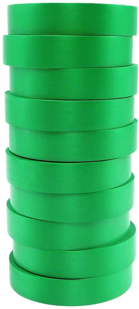 ALBOYI 10 Green Electrical Tape, 15mm x 15m Self-Adhesive PVC Insulation Gaffer Tape for Cable Protection, Insulating and Repairing Wires
