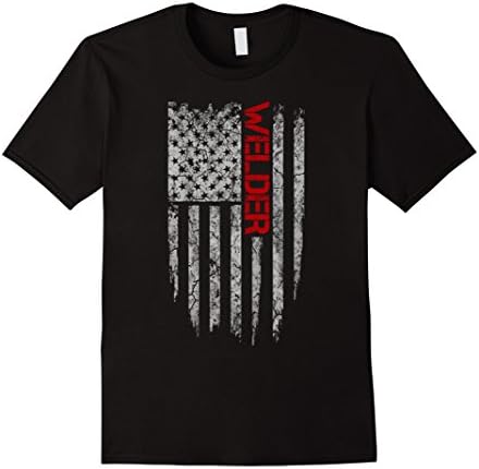 Welding Vintage American Flag Birthday Gift T-Shirt