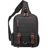 El-fmly Messenger Crossbody Sling Bag Fashion Outdoor Travel Shoulder Bag Laptop Lightweight Rucksack for Men Black