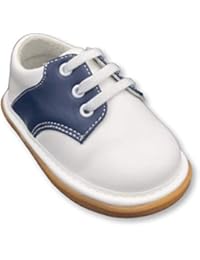 Wee Squeak Rory Navy Saddle Oxford Toddler Squeaky Shoe Size 6