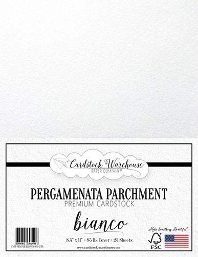 Parchment Paper - PERGAMENATA Bianco (White) Cardstock 8.5