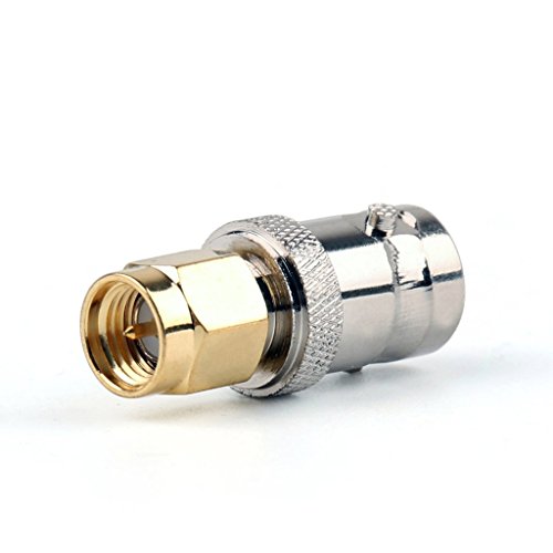 2x Adapter BNC Female Jack To SMA Male Plug RF Connector Straight F/M Ships from USA
