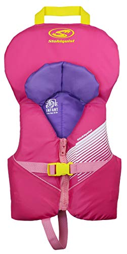 Stohlquist Waterware Toddler Life Jacket Coast Guard Approved Life Vest for Infants, Pink/Purple, 8-30 Pounds - Thumbnail 3
