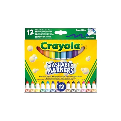 CRAYOLA 12 feutres lavables à pointe maxi