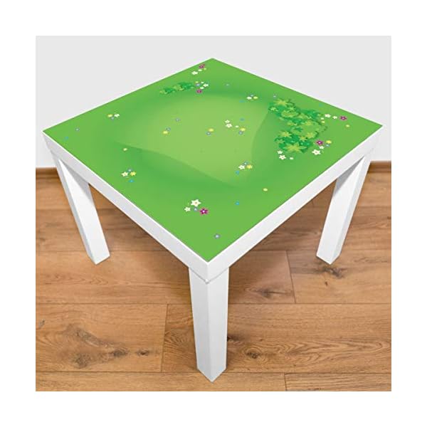 playmatt Spielmatte - Graslandschaft mit Blumen | rutschfest | 100% schadstofffrei | waschbar