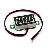 bayite 3 Wire 0.36" DC 0~30V Digital Voltmeter Gauge Tester Blue LED Display Panel Mount Car Motorcycle Battery Monitor Volt Voltage Meter with Reverse Polarity Protection Pack of 5