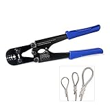 IWISS Wire Rope Crimping Tool for Aluminum Oval Sleeves,Stop Sleeves,Crimp Ferrules,Crimping Loop sleeve From 3/64-inch to 1/8-inch -15 inch Length