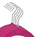 Closet Complete Premium Quality, True-Heavyweight, 80-gram, Virtually-UNBREAKABLE Velvet Hangers, Ultra-Thin, Space Saving, No Slip Hangers, Best for SUIT, Dress, Pants, Shirt, 360° Spin, CHROME Hooks, Pink Set of 50