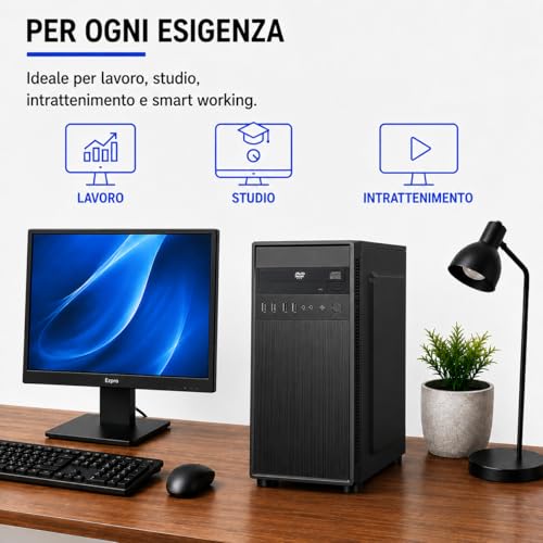Desktop PC New • Intel Core i5 CPU • 8GB RAM DDR3 • 128GB SSD • Windows 11 Pro • WiFi • Office 365 • Ready to Use • USB 3.0 • Professional PC for Office, Home, School