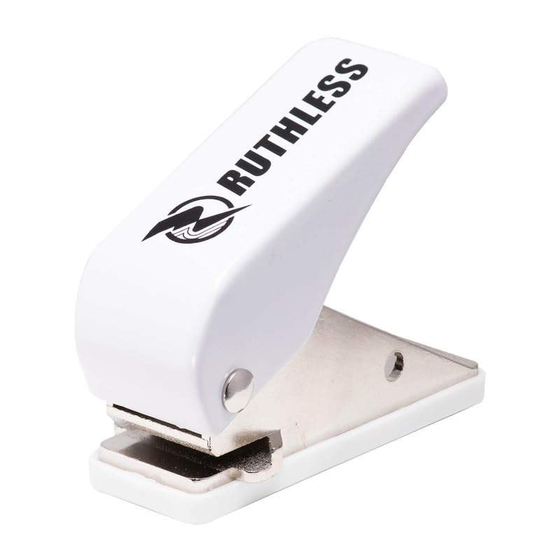 RUTHLESS Dart Flight Punch Pocket Size Easy to Use Darts Accessory, White (X3027)