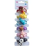 6Pcs Cute Animal Little Girl Hair Holder Girl's Hair Rope Ponytail Kids Holder Elastic Six Animal (animal)