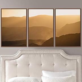 signwin 3 Piece Framed Canvas Wall Art Orange...