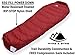 Hyke & Byke Quandary 15 F Hiking & Backpacking Sleeping Bag - 3 Season, 650FP Duck Down Sleeping Bag - Ultralight - Maroon - 78in - Regular