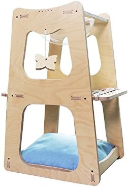 rhythmos DOONGDOONG Pet(Dog, Cat) Furniture - Including Transparent Hammock (M)+Cloth Hammock (S)+Cushion (SS)+2 Toys - Cushion Type