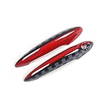 2pc Door Handle Cover Caps JCW for Mini Cooper JCW ONE S R50 R53 R55 R56 R57 R58 R59 R61 Clubman Countryman Paceman Hardtop Hatchback Coupe Roadster LHD (JCW)