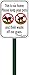 4.5"x6" w/2ft Steel Post Aluminum No Poop No Pee Lawn Sign primary