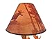 North American Bull Moose Table Lamp with a 12-Inch Diameter Forest Print Shade- Wildlife Decor - Perfect for Living Rooms, Cabins, and Bedrooms - 20 Inches Tall