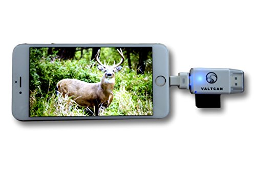 Valtcan SD Card Reader for Apple iOS Trail Camera Viewer for Apple iPhone & iPad, View Photos and Videos on Smartphone Instantly