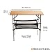 Beckworth & Co. SmartFlip Bamboo Portable Outdoor Picnic Folding Table with Adjustable Height - Large Deluxe Kit - Upgraded Carry Case & Cargo Storage Net